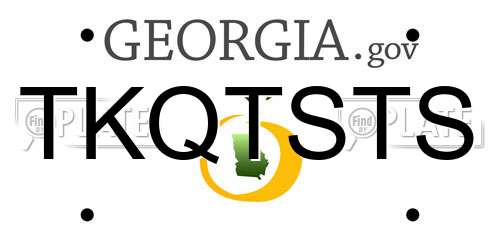TKQTSTS Georgia License Plate