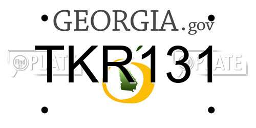 TKR131 Georgia License Plate