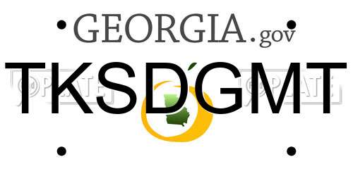 TKSDGMT Georgia License Plate