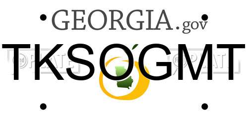 TKSOGMT Georgia License Plate