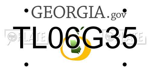 TL06G35 Georgia License Plate