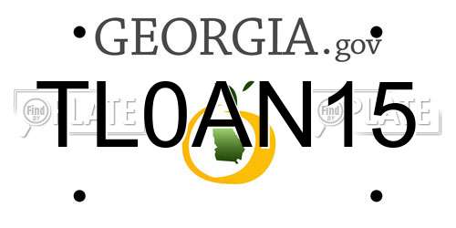 TL0AN15 Georgia License Plate