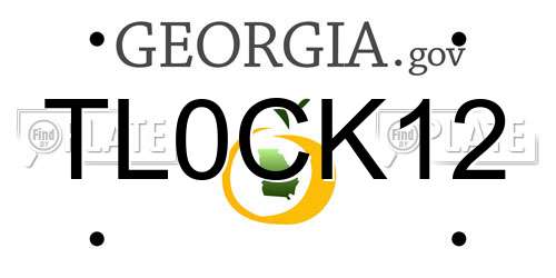 TL0CK12 Georgia License Plate