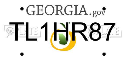 TL1HR87 Georgia License Plate