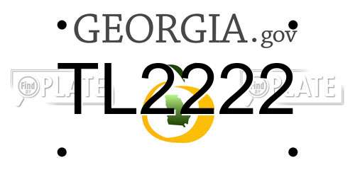 TL2222 Georgia License Plate