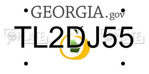 TL2DJ55 Georgia License Plate