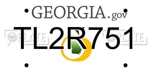 TL2R751 Georgia License Plate