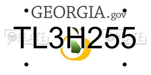 TL3H255 Georgia License Plate