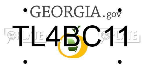 TL4BC11 Georgia License Plate