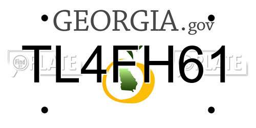 TL4FH61 Georgia License Plate