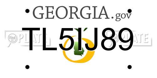 TL5IJ89 Georgia License Plate