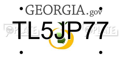 TL5JP77 Georgia License Plate
