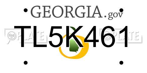 TL5K461 Georgia License Plate