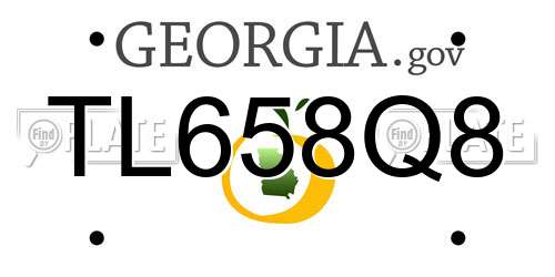 TL658Q8 Georgia License Plate