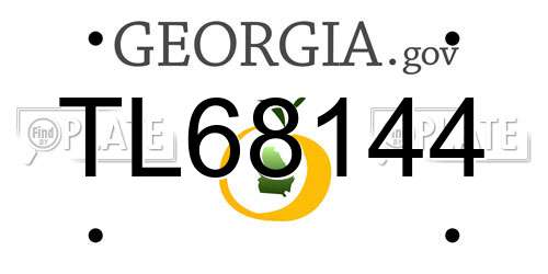 TL68144 Georgia License Plate