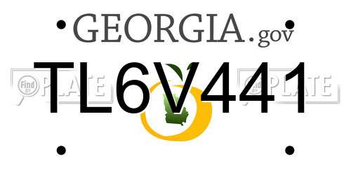 TL6V441 Georgia License Plate