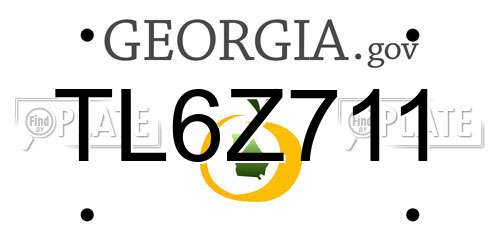 TL6Z711 Georgia License Plate