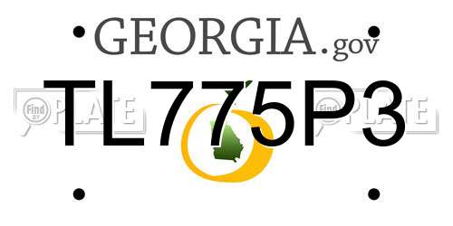 TL775P3 Georgia License Plate