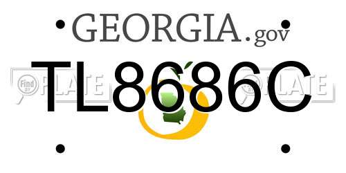 TL8686C Georgia License Plate