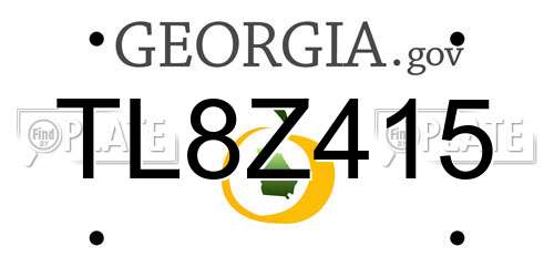 TL8Z415 Georgia License Plate
