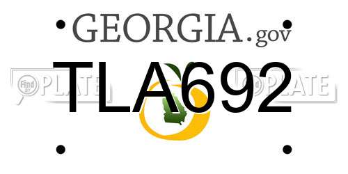 TLA692 Georgia License Plate