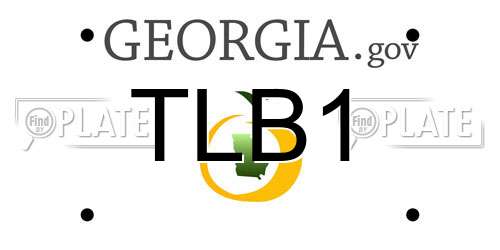 TLB1 Georgia License Plate