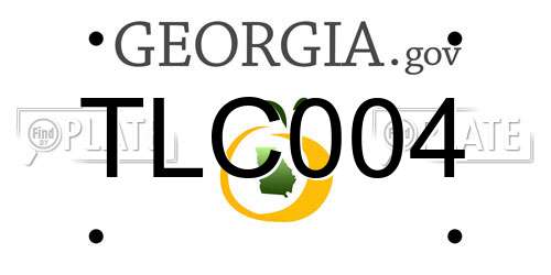 TLC004 Georgia License Plate