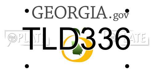 TLD336 Georgia License Plate