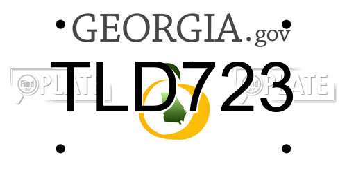 TLD723 Georgia License Plate