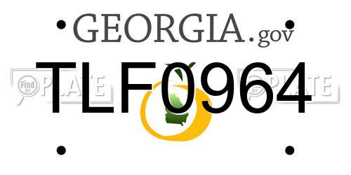 TLF0964 Georgia License Plate