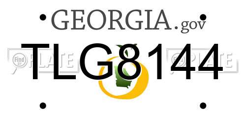 TLG8144 Georgia License Plate
