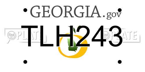 TLH243 Georgia License Plate