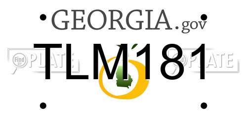 TLM181 Georgia License Plate