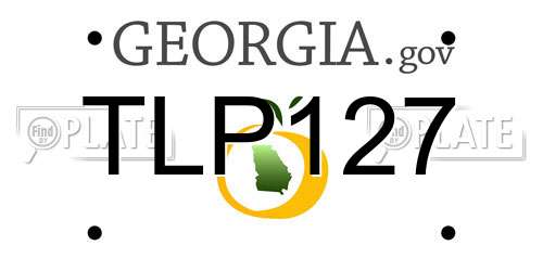 TLP127 Georgia License Plate