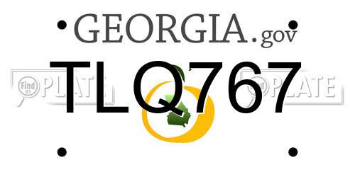 TLQ767 Georgia License Plate
