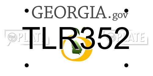 TLR352 Georgia License Plate