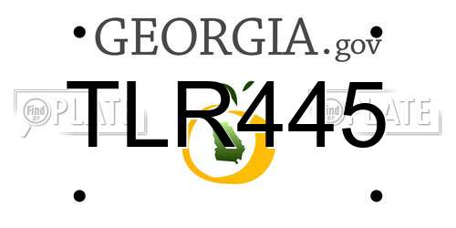 TLR445 Georgia License Plate