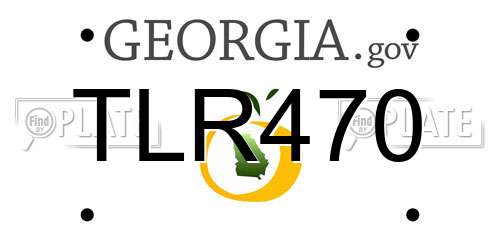 TLR470 Georgia License Plate