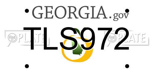 TLS972 Georgia License Plate