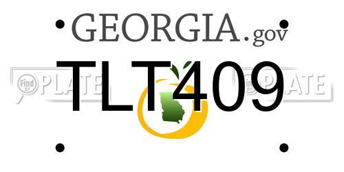 TLT409 Georgia License Plate