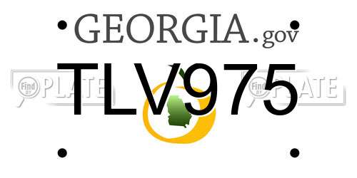 TLV975 Georgia License Plate