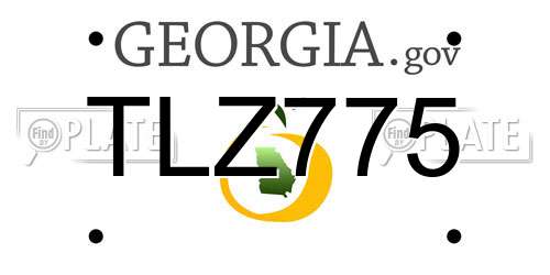 TLZ775 Georgia License Plate