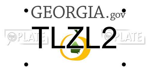 TLZL2 Georgia License Plate