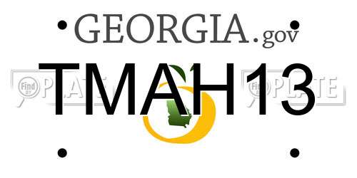 TMAH13 Georgia License Plate