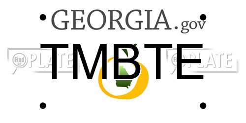 TMBTE Georgia License Plate