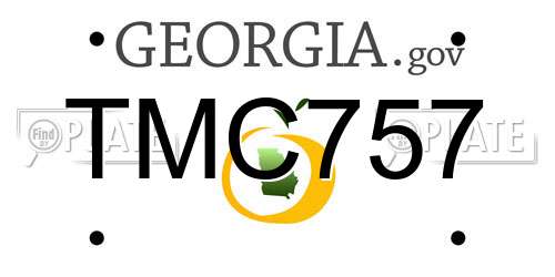 TMC757 Georgia License Plate