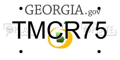 TMCR75 Georgia License Plate