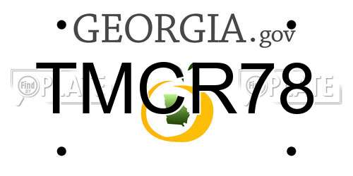 TMCR78 Georgia License Plate