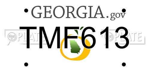 TMF613 Georgia License Plate