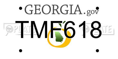 TMF618 Georgia License Plate